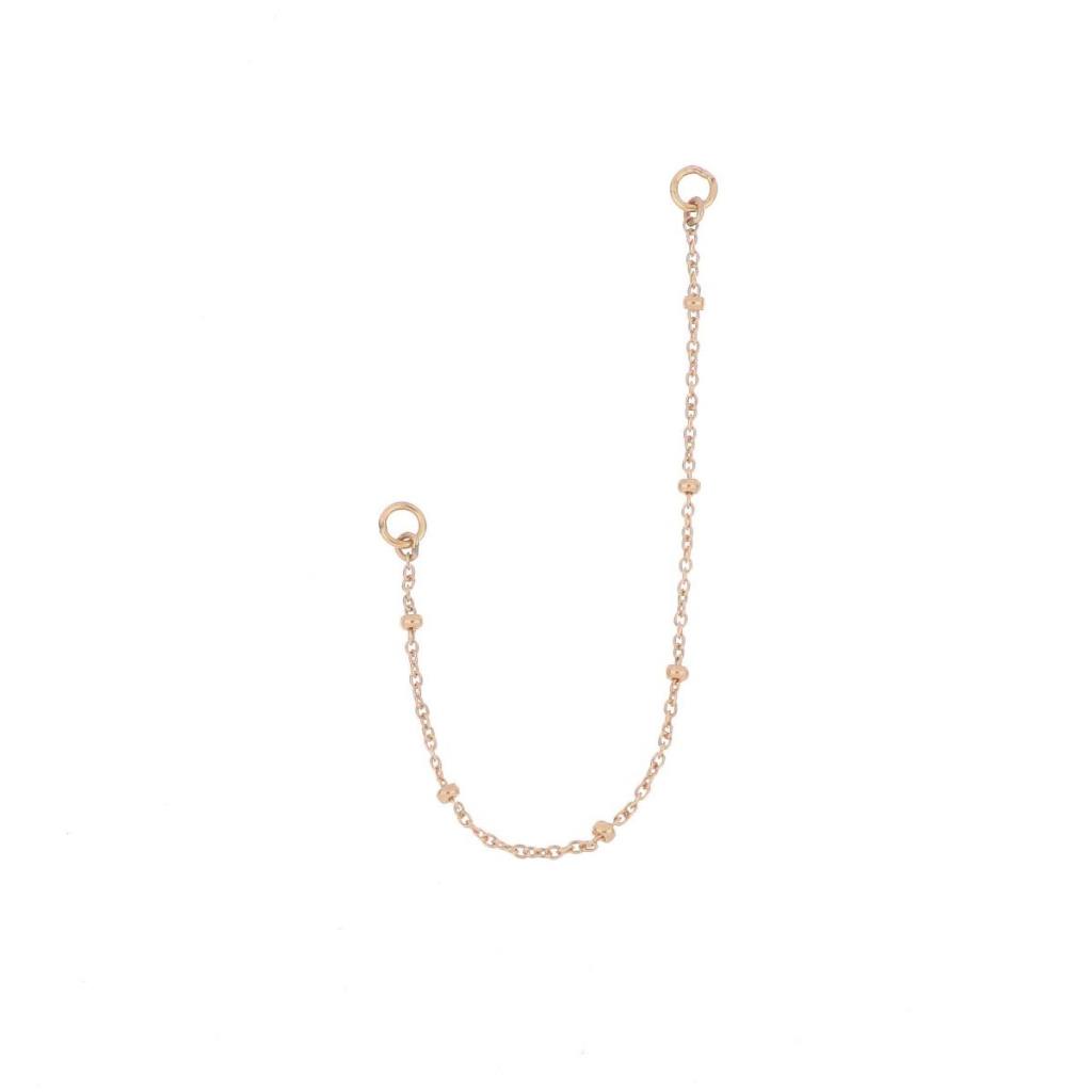 Chain piercing with rose gold spheres Luxury Piercing by Maman et Sophie - MAMAN ET SOPHIE