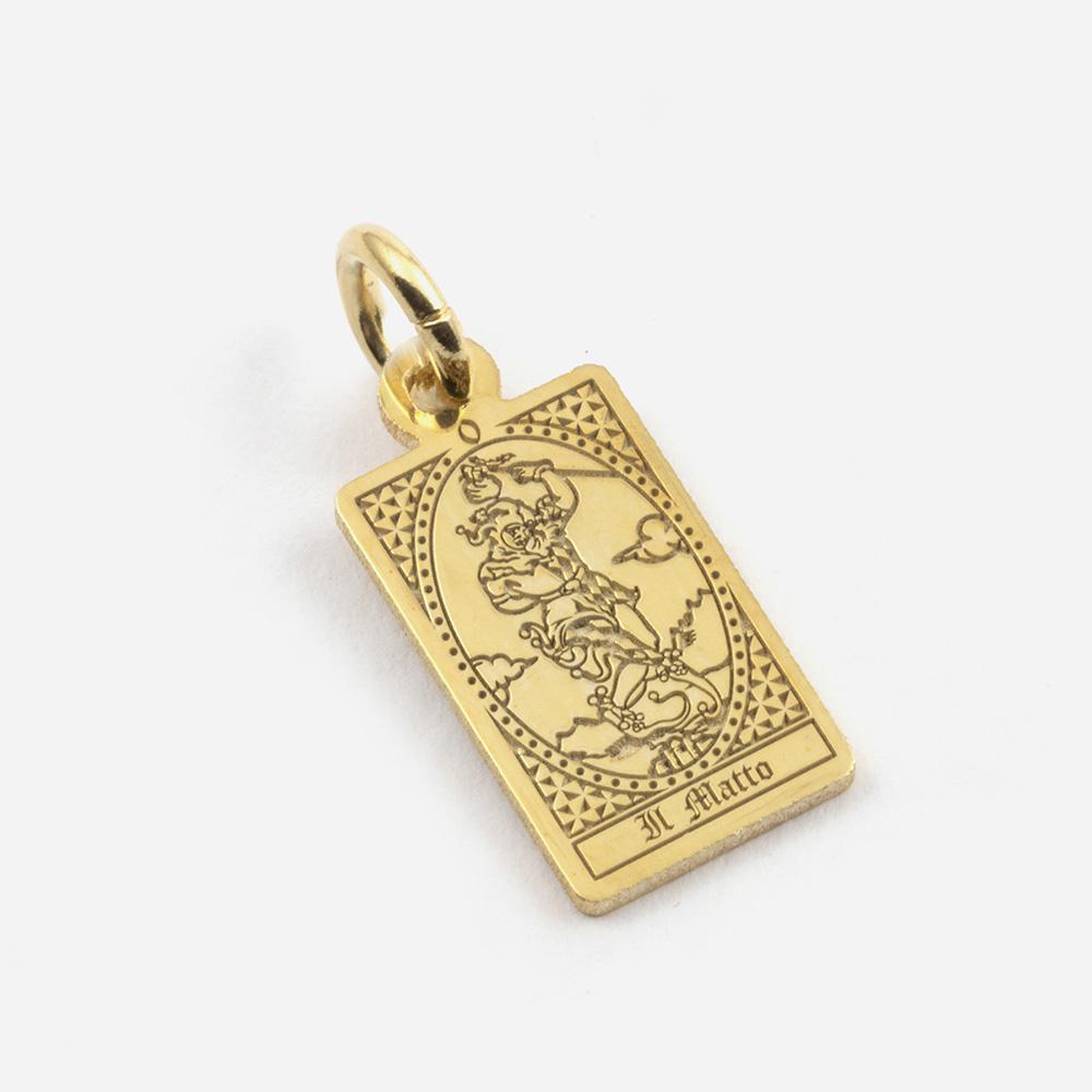 The Fool Tarot Card Pendant in Gold Plated Silver - NOVE25