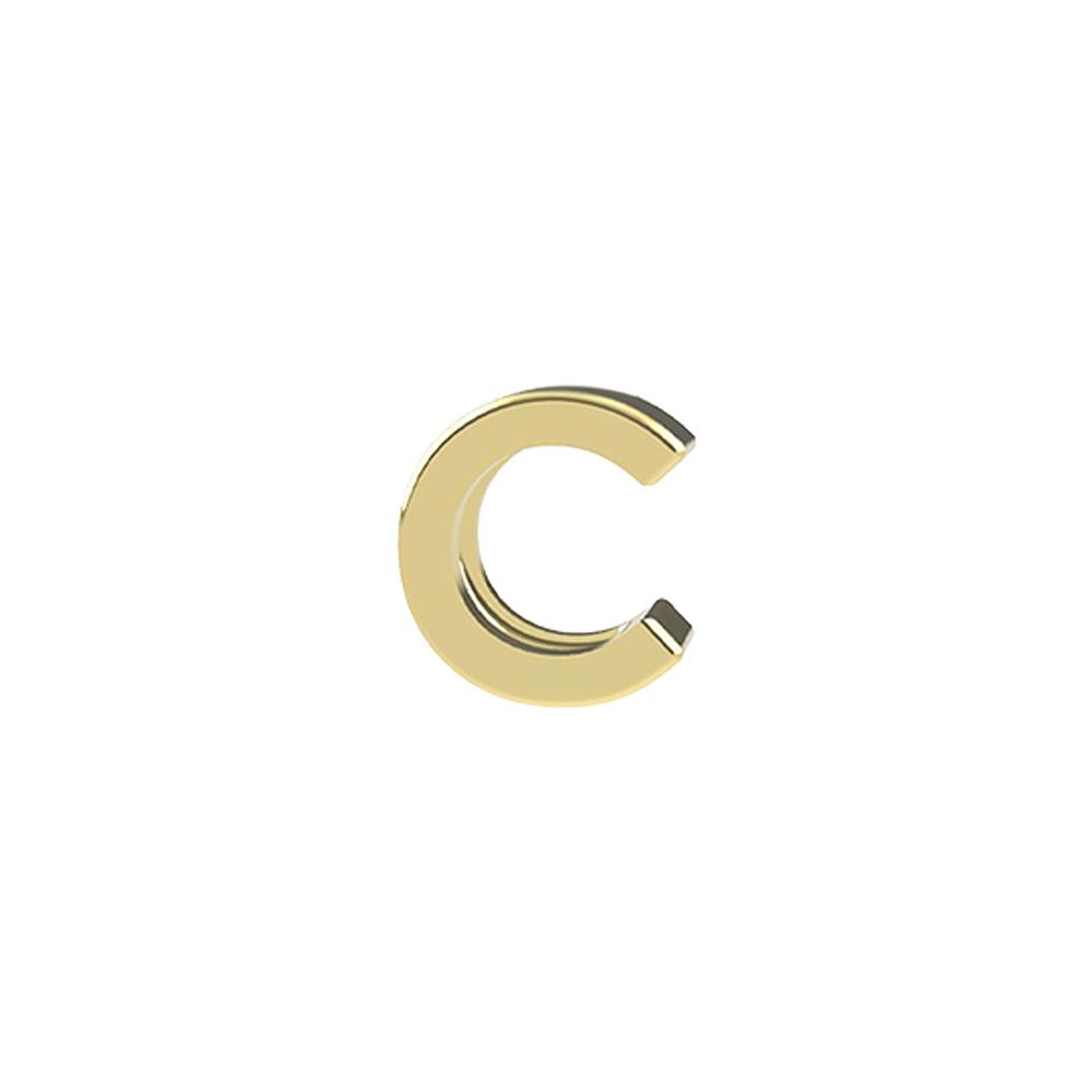 yellow gold Letter C Charm for Dedie Bracelets - DEDIE