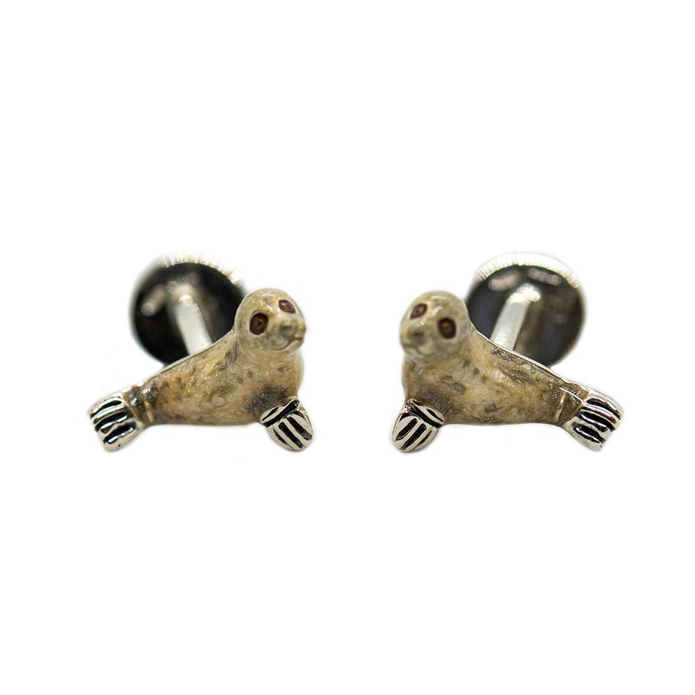 Seal Cufflinks 925 Silver - Italian Craftsmanship - SATURNO