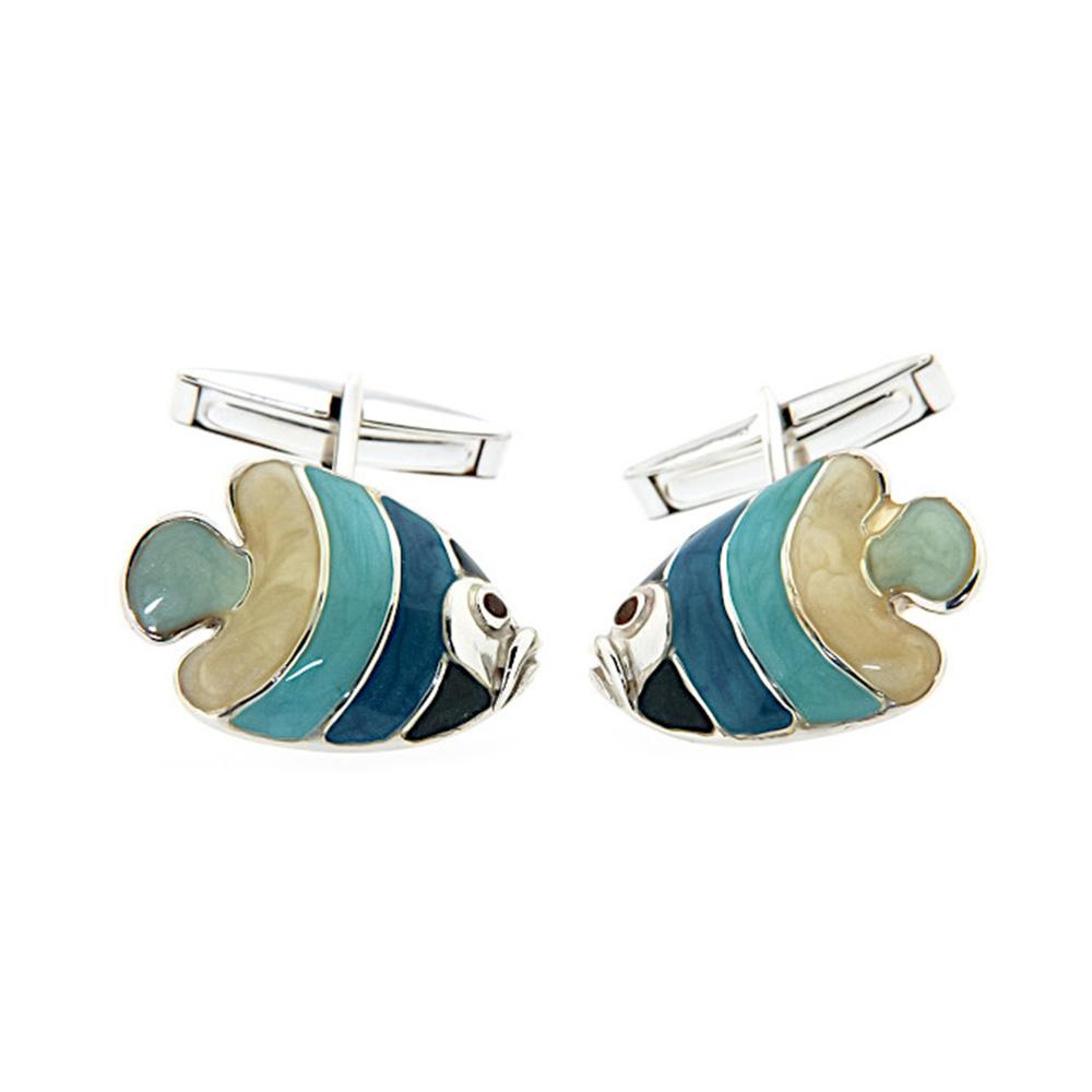 Fish cufflinks 925 silver - Italian craftsmanship - SATURNO