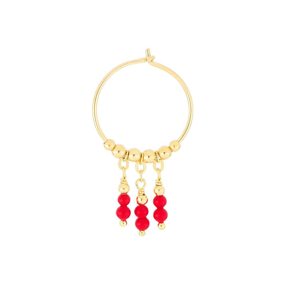 Mia Africa Coral Small Hoop Earring - MAMAN ET SOPHIE