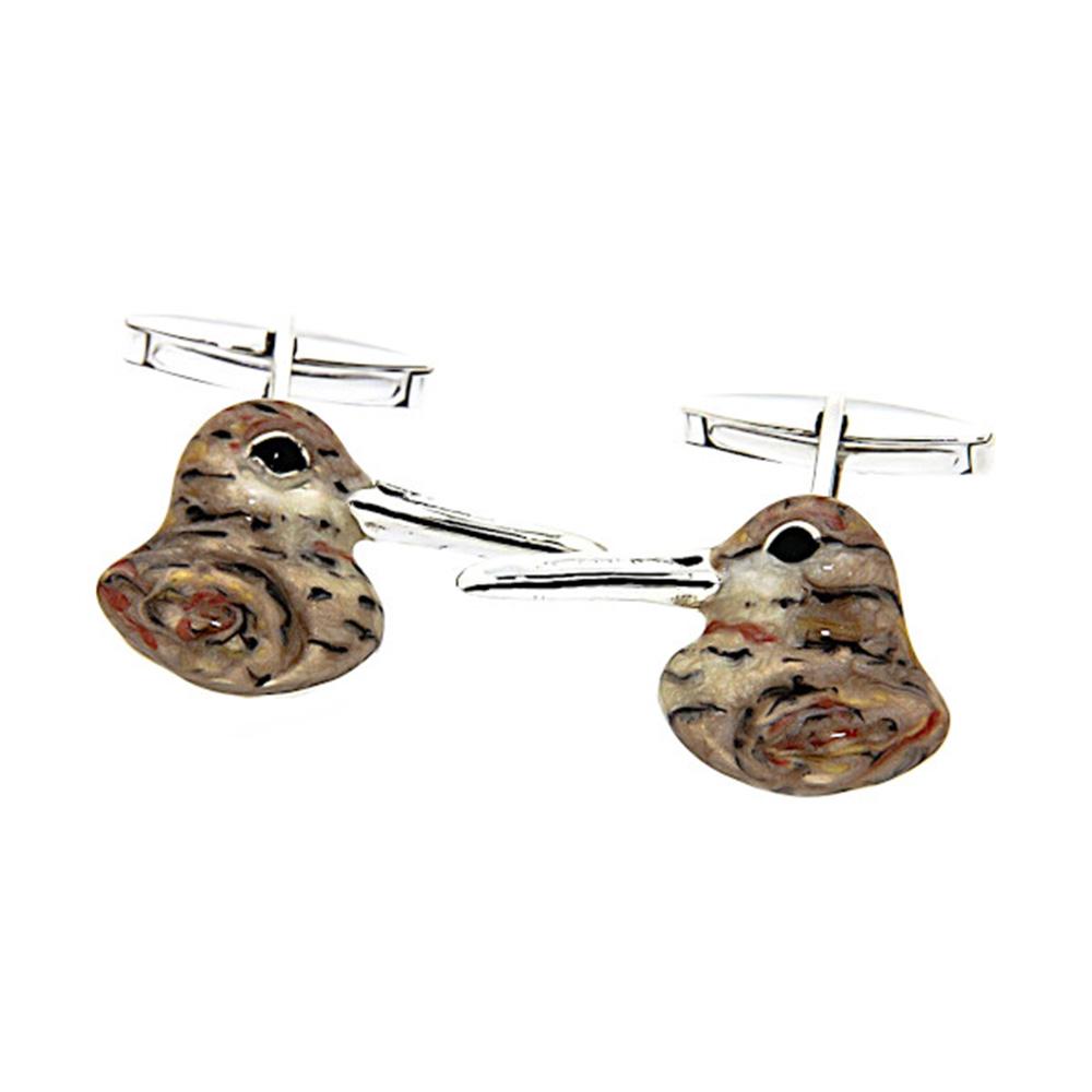 Woodcock Cufflinks 925 Silver - Italian Craftsmanship - SATURNO