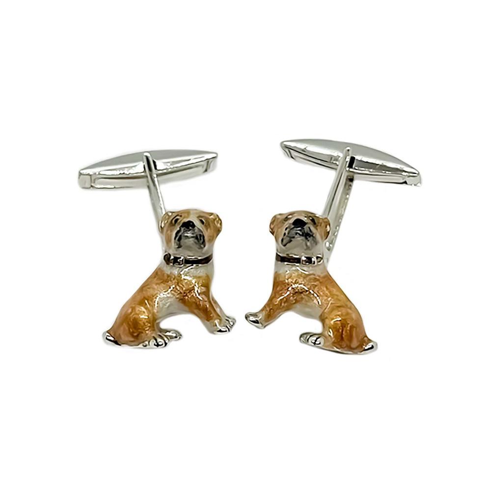 Bulldog cufflinks 925 silver - Italian craftsmanship - SATURNO