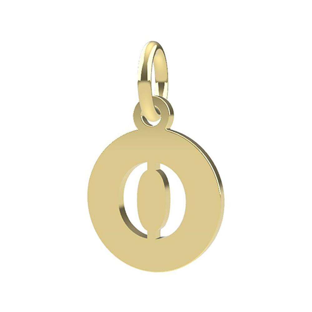 18kt yellow gold Letter O pendant - DEDIE