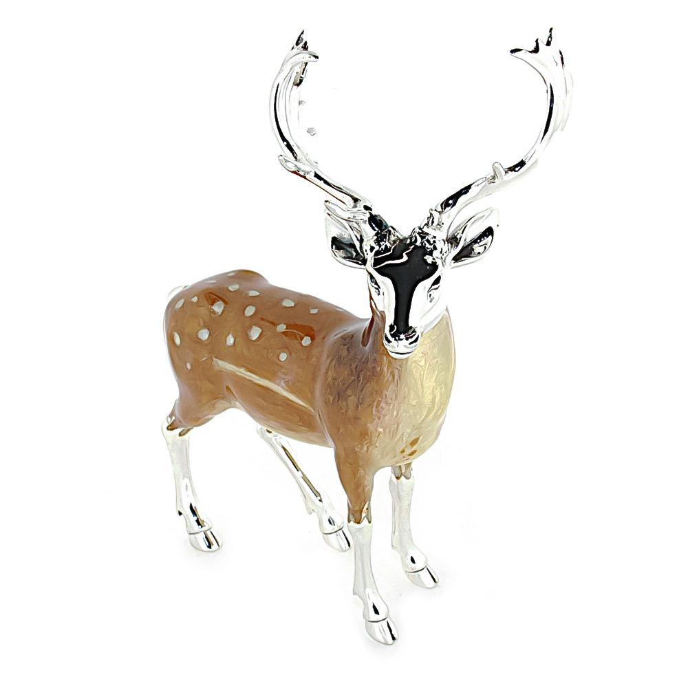 Enameled deer silver ornament Saturno ST119 - SATURNO