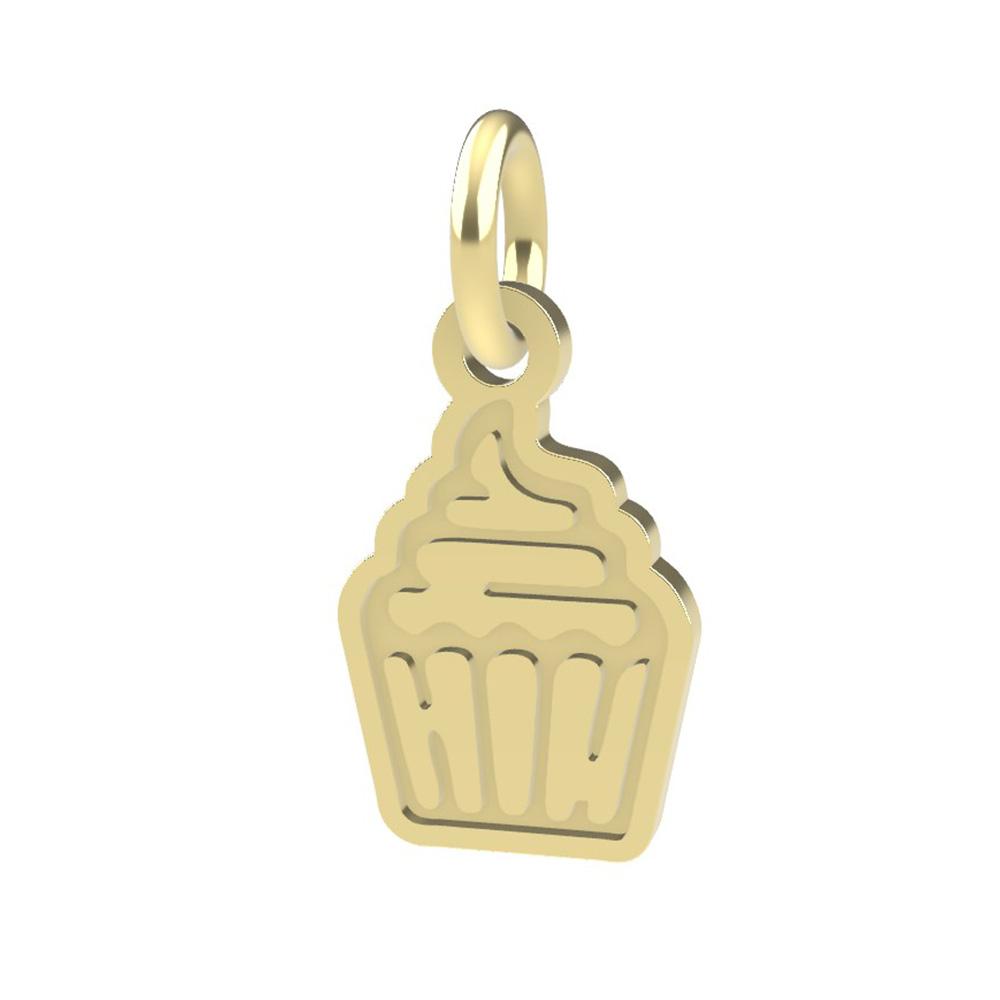 18kt yellow gold Cupcake pendant - DEDIE