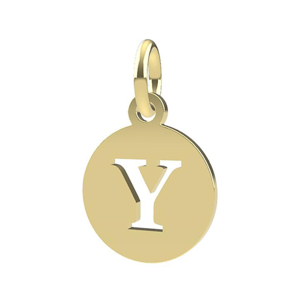 18kt yellow gold Letter Y pendant - DEDIE