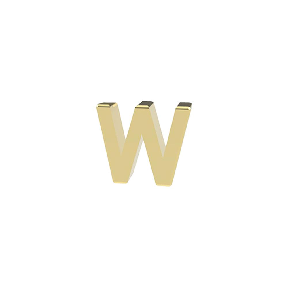 yellow gold Letter W Charm for Dedie Bracelets - DEDIE