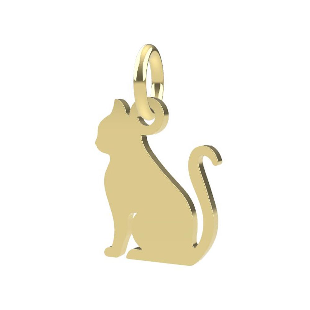 18kt yellow gold Cat pendant - DEDIE