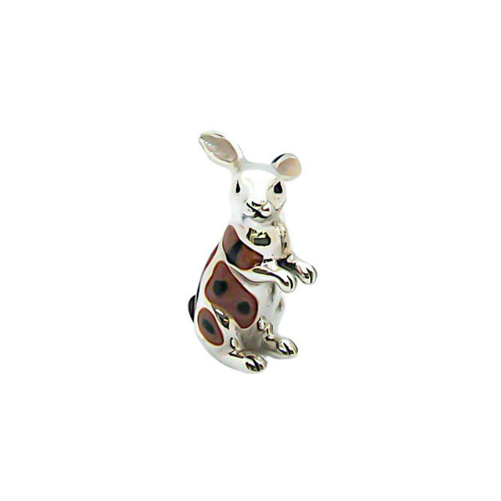 Medium enamel rabbit ornament Saturno ST20-2 - SATURNO