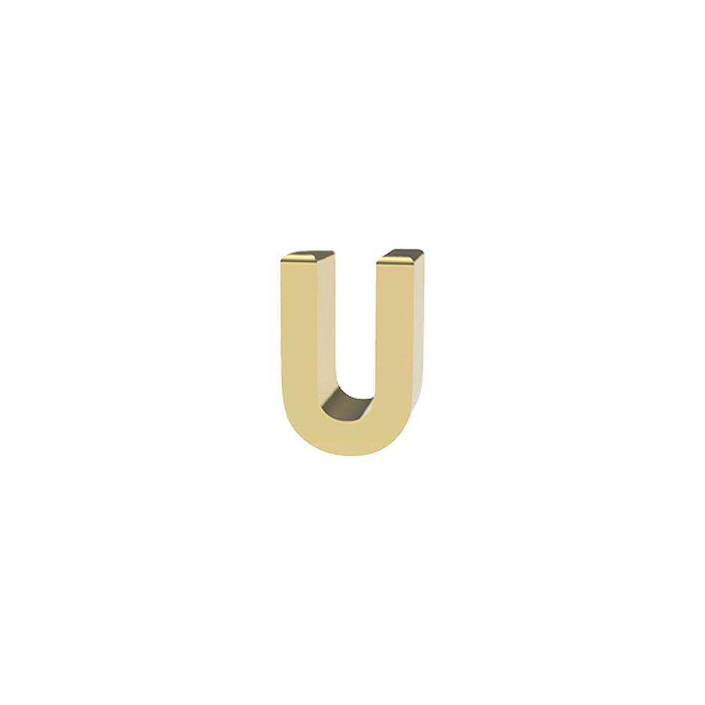 yellow gold Letter U Charm for Dedie Bracelets - DEDIE