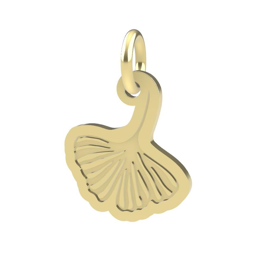 18kt yellow gold Ginkgo pendant - DEDIE