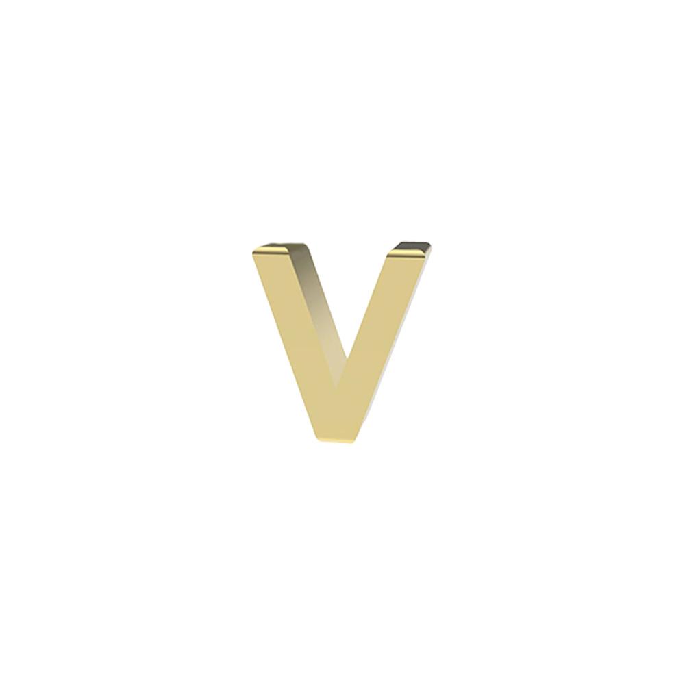 yellow gold Letter V Charm for Dedie Bracelets - DEDIE