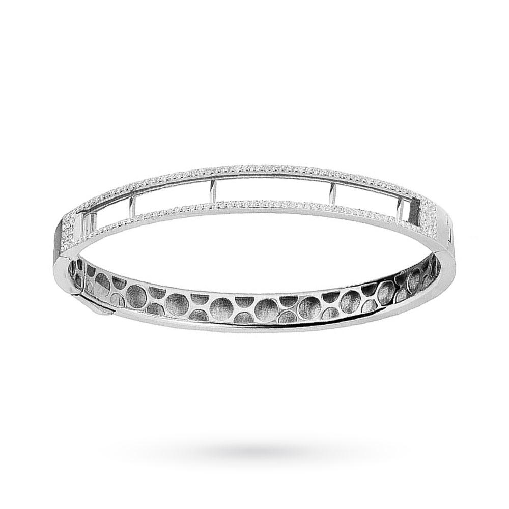 Base for modular bracelet in white gold and diamonds - RF JEWELS