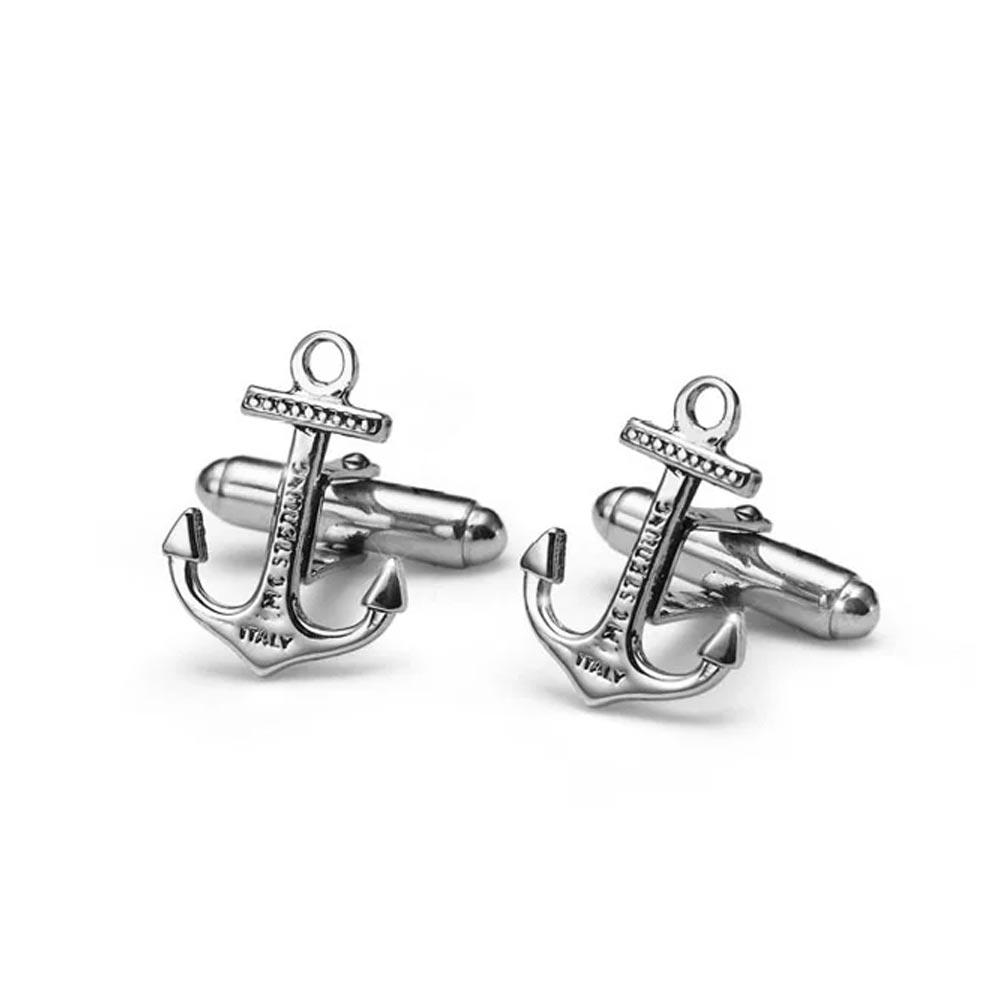 Neptune Anchor Men's Cufflinks in 925 sterling silver - MARIA CRISTINA STERLING