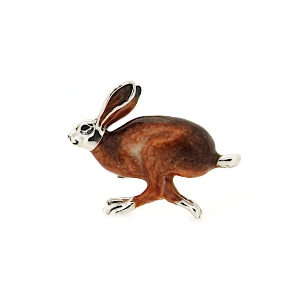 Small enameled hare silver ornament Saturno ST147-3 - SATURNO