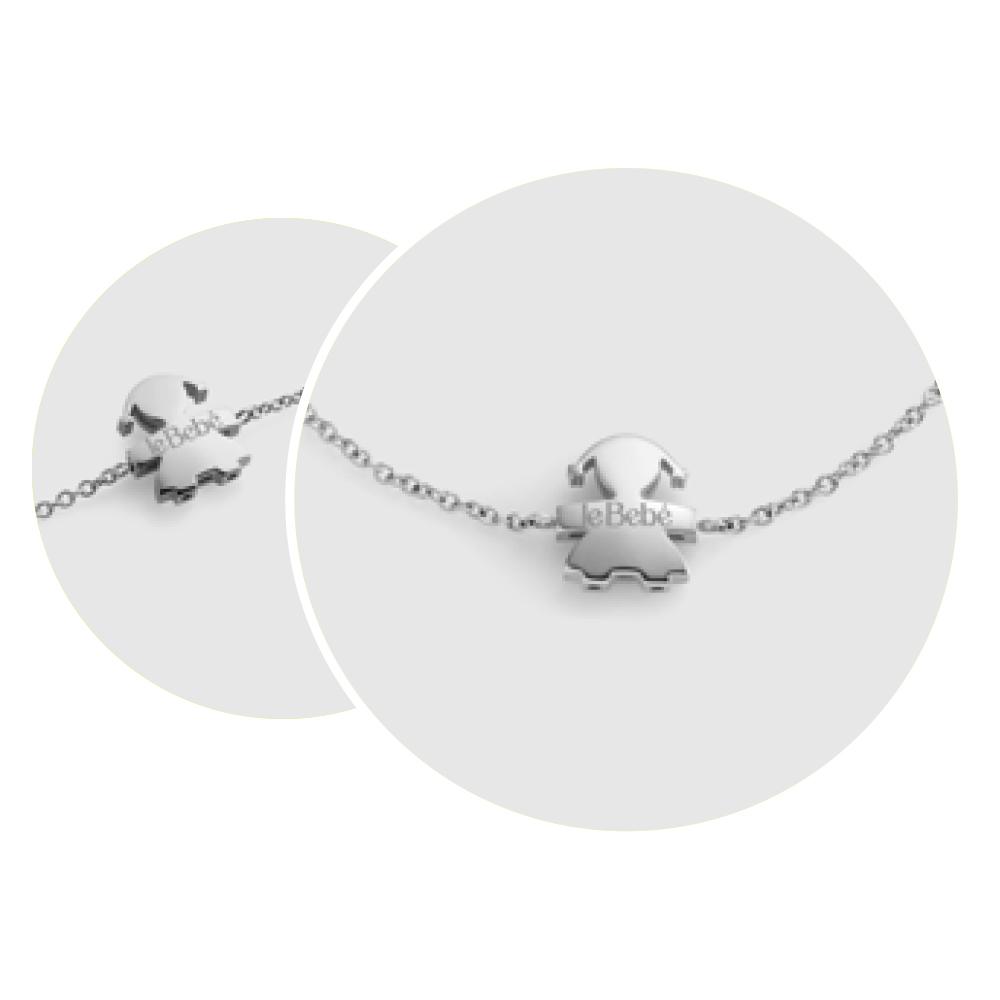 leBebe LBB909 bracelet girl silhouette 18kt white gold - LE BEBE