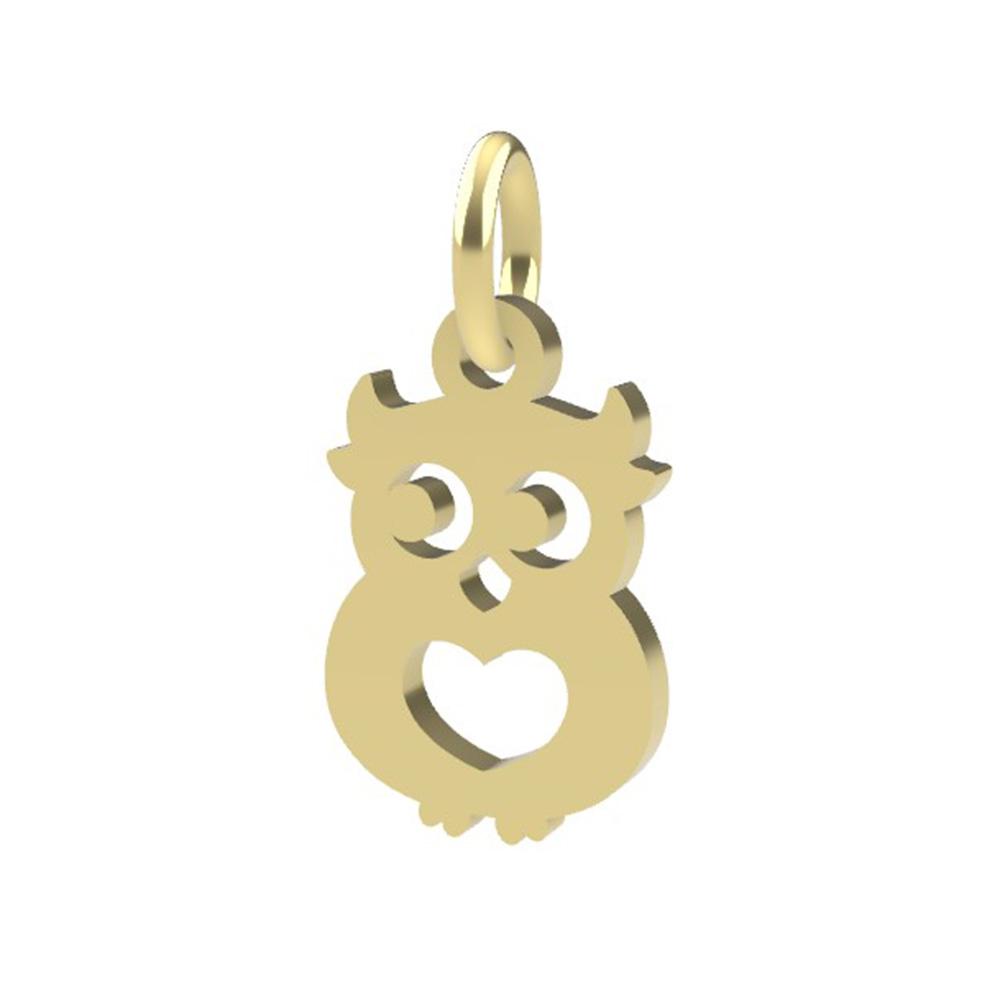 18kt yellow gold Owl pendant - DEDIE