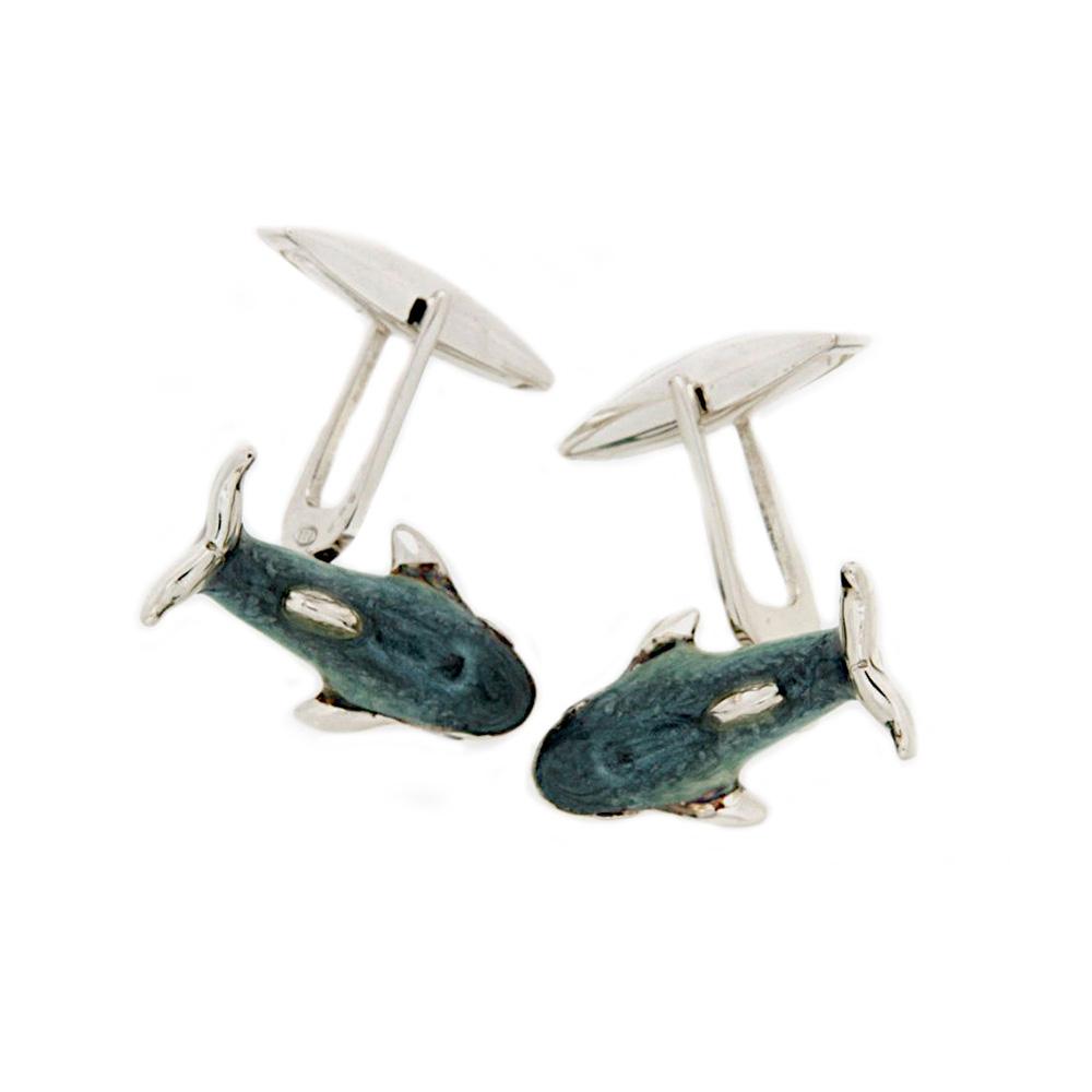 Whale Cufflinks in 925 Silver - Handmade - SATURNO