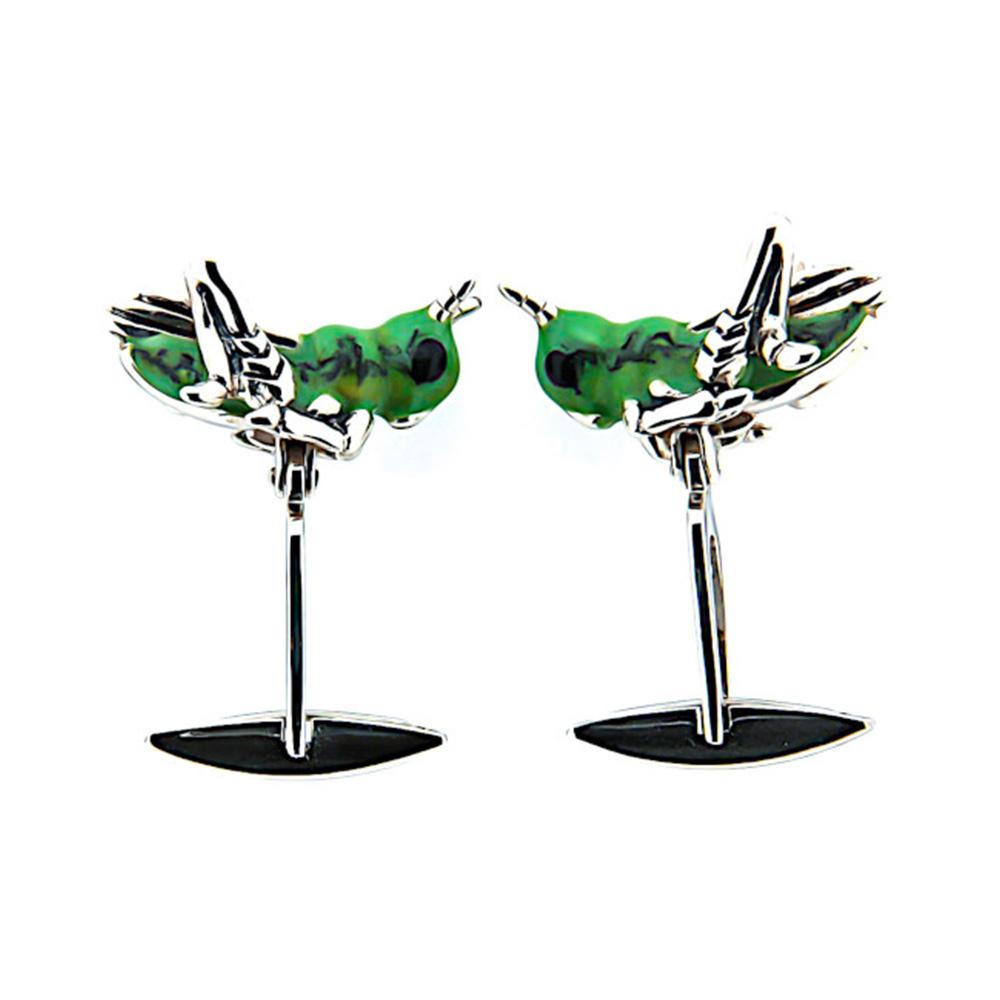 Grasshopper Cufflinks 925 Silver - Italian Craftsmanship - SATURNO