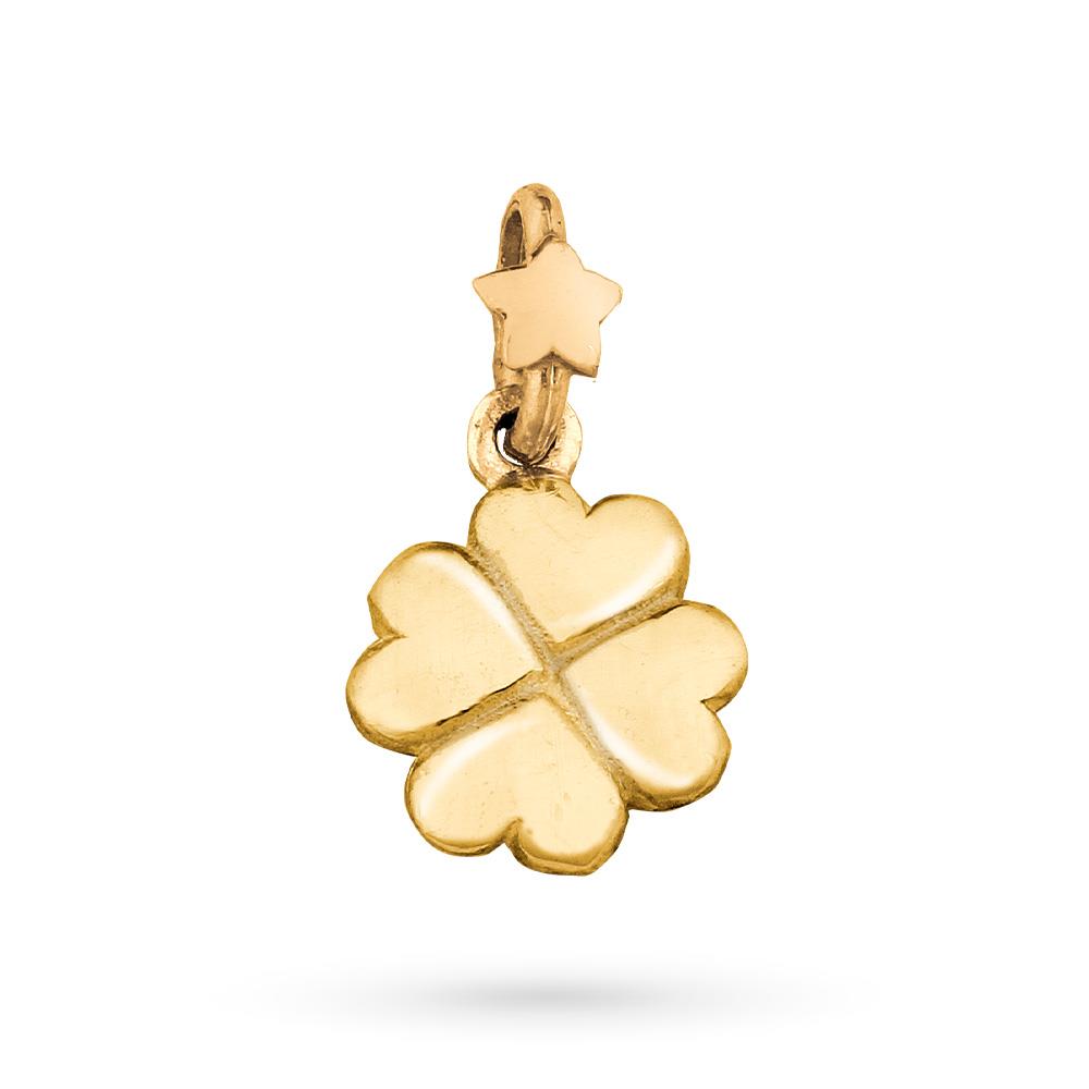 Dodo Mariani lucky four-leaf clover pendant in 9kt gold - DODO MARIANI