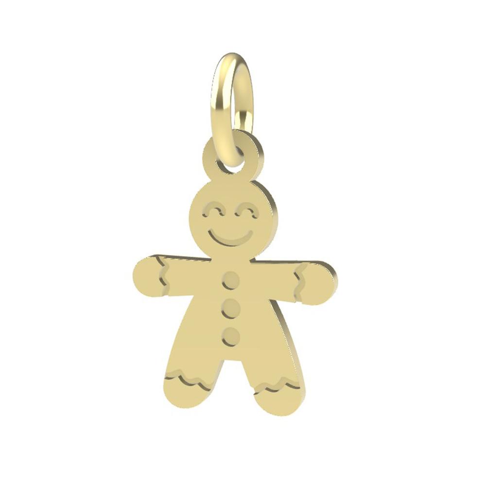 18kt yellow gold Gingerbread pendant - DEDIE