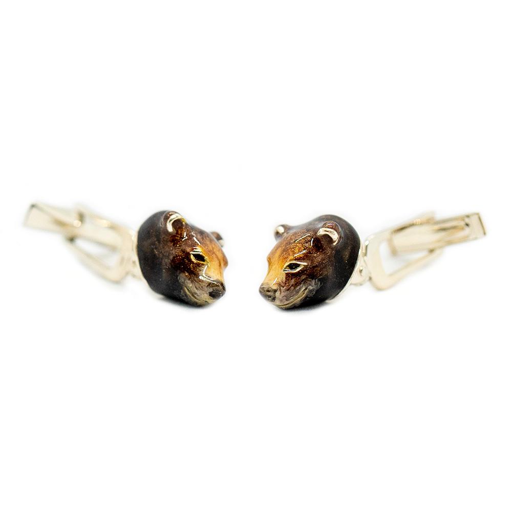 925 silver bear cufflinks - Italian craftsmanship - SATURNO