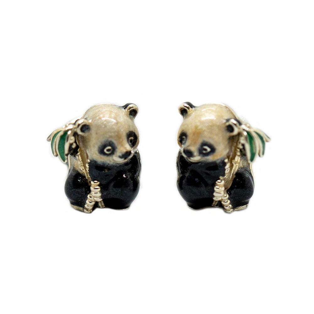 Gemelli panda argento 925 - artigianato italiano - SATURNO