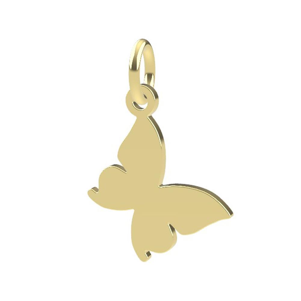 18kt yellow gold Butterfly pendant - DEDIE