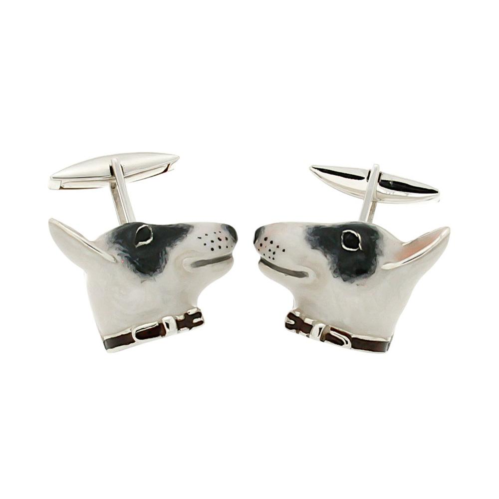 Bull Terrier Cufflinks 925 Silver - Italian Craftsmanship - SATURNO