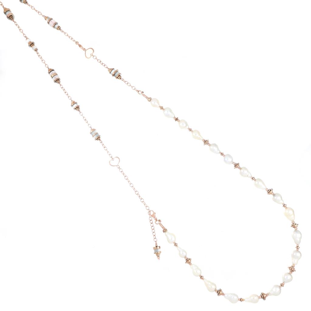 Scaramazza deco double pearl necklace Maman et Sophie CLPES1 - MAMAN ET SOPHIE