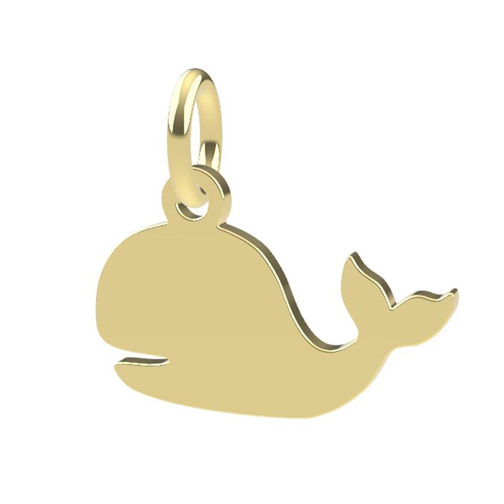 18kt yellow gold Whale pendant - DEDIE