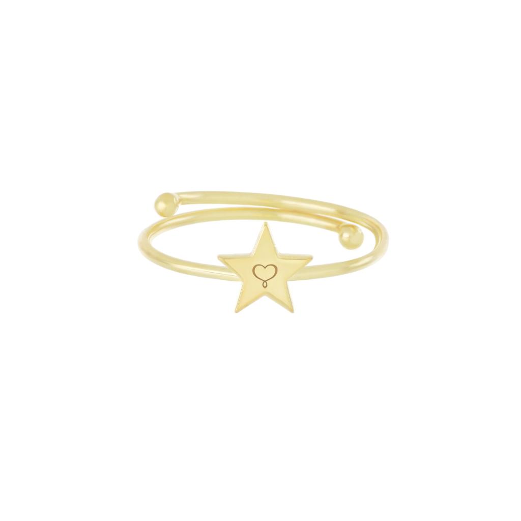 Adjustable ring star plate logo Maman et Sophie ANARC3 - MAMAN ET SOPHIE