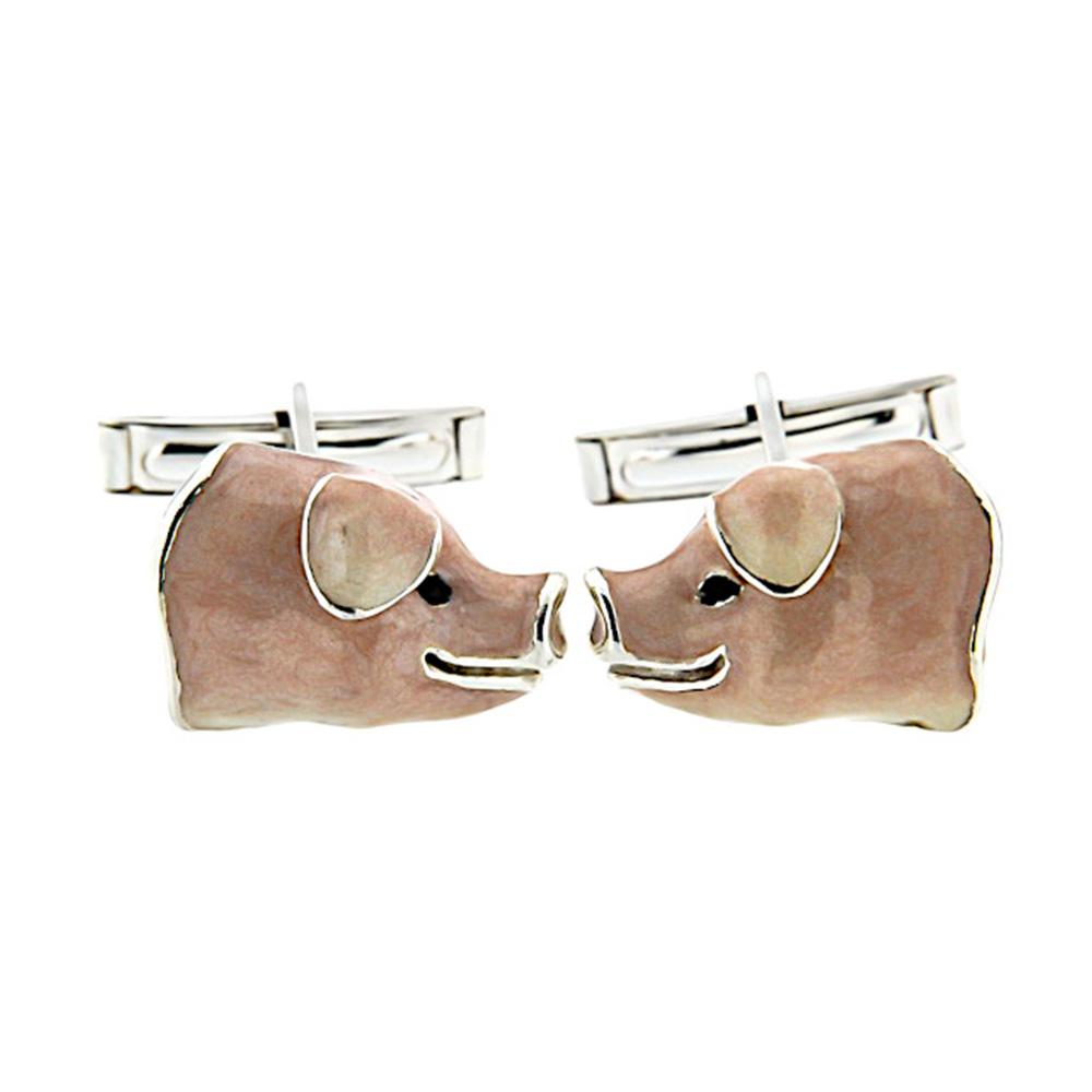 925 Silver Pig Cufflinks - Italian Craftsmanship - SATURNO