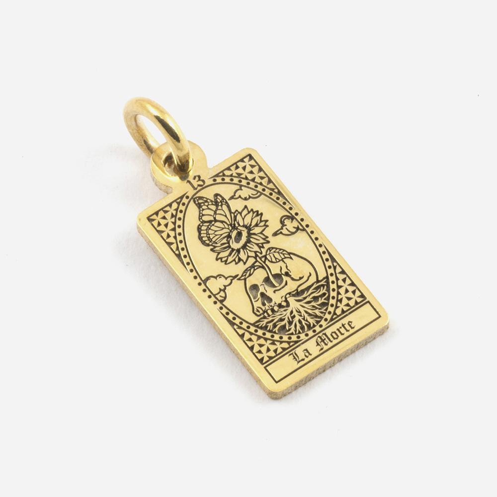 Tarot Card Pendant Death in Gold Silver - NOVE25