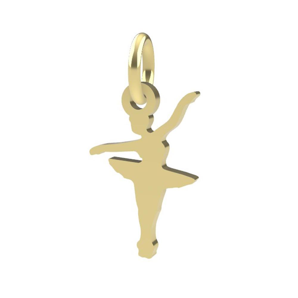 Ciondolo a forma di Ballerina in oro giallo 18kt - DEDIE