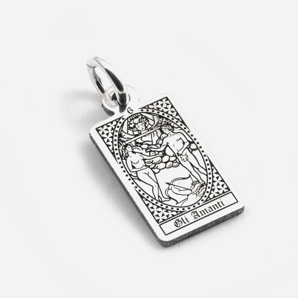 Tarot Card Pendant The Lovers in 925 Silver - NOVE25