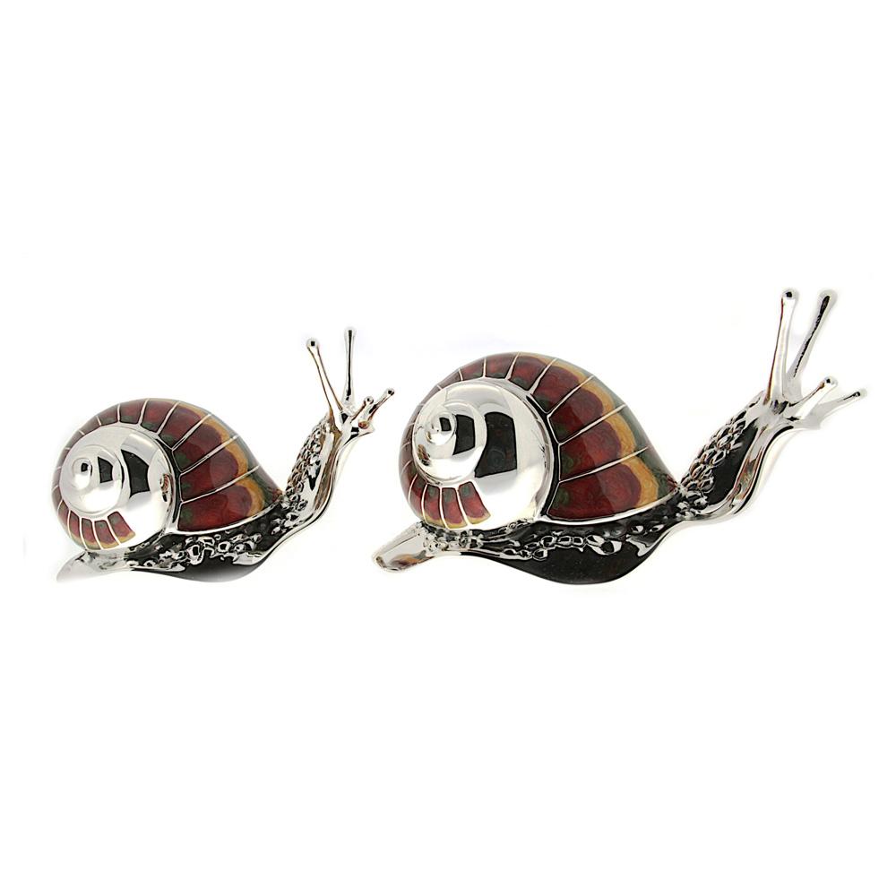 Snail pair silver ornament Saturno ST100 - SATURNO