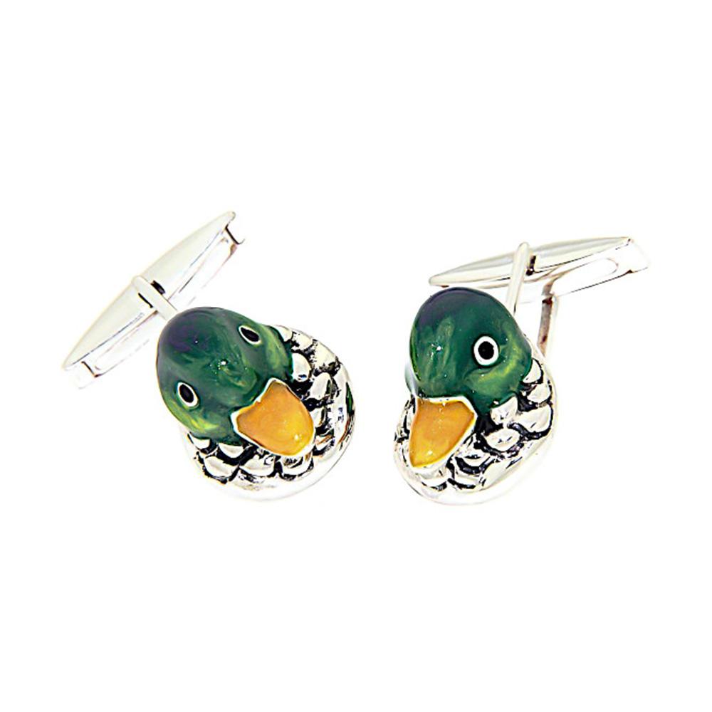 925 Silver Duck Cufflinks - Handmade - SATURNO