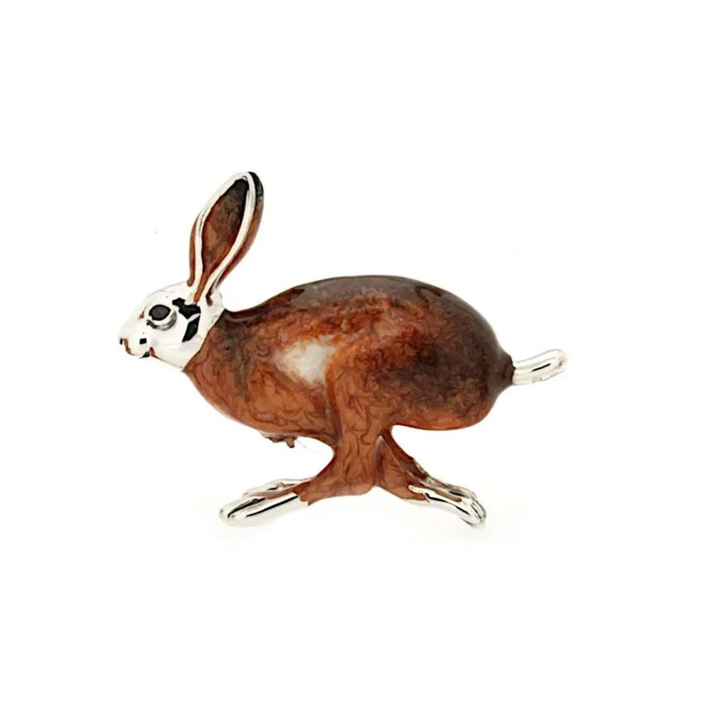 Medium enameled hare silver ornament Saturno ST147-2 - SATURNO