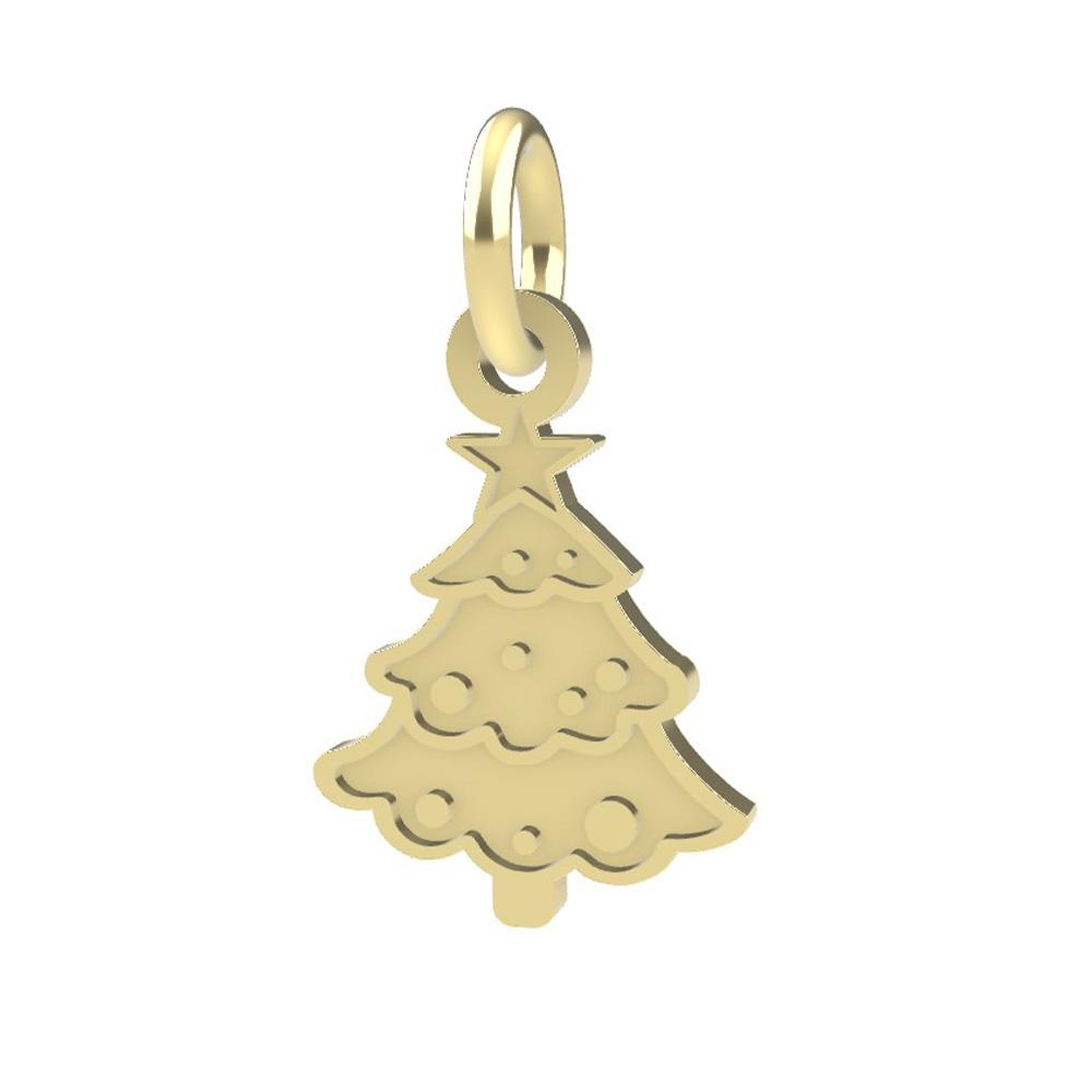 Ciondolo a forma di Albero di Natale in oro giallo 18kt - DEDIE