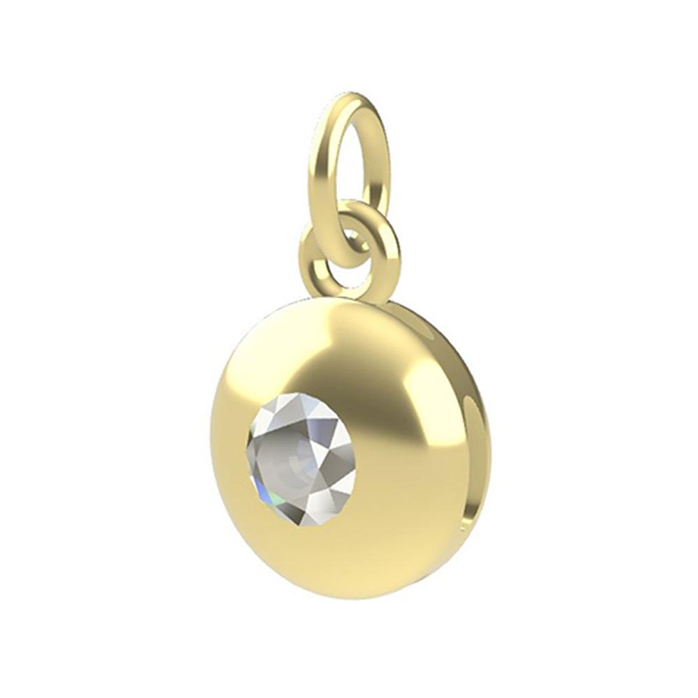 Ciondolo con Diamante in oro giallo 18kt - DEDIE