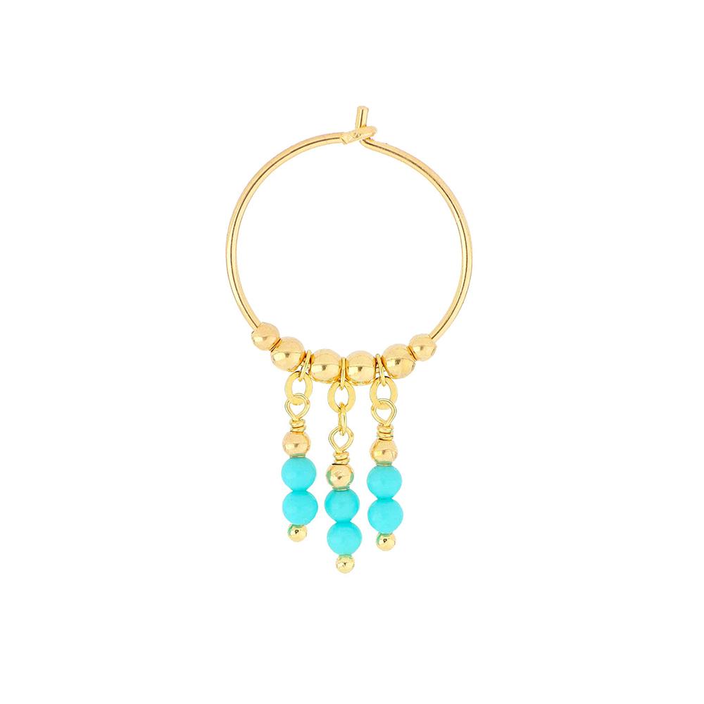 Mia Africa Turquoise Small Hoop Earring - MAMAN ET SOPHIE