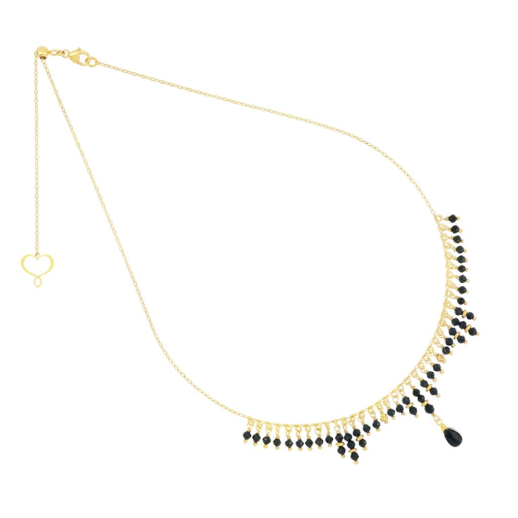 Maman et Sophie GHFRASPRI Black Spinel Fringed Choker - MAMAN ET SOPHIE