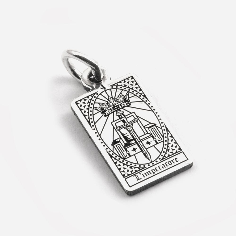 The Emperor Tarot Card Pendant in 925 Silver - NOVE25