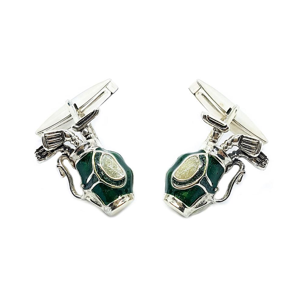 925 Silver Golf Bag Cufflinks - Italian Craftsmanship - SATURNO