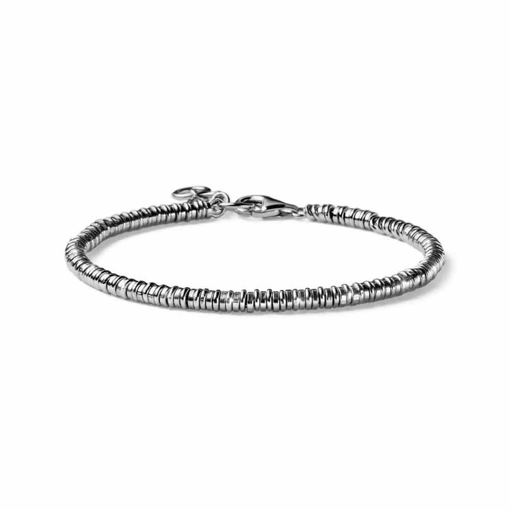 Men's Bracelet Snake Circles in Silver 19+3 cm - MARIA CRISTINA STERLING