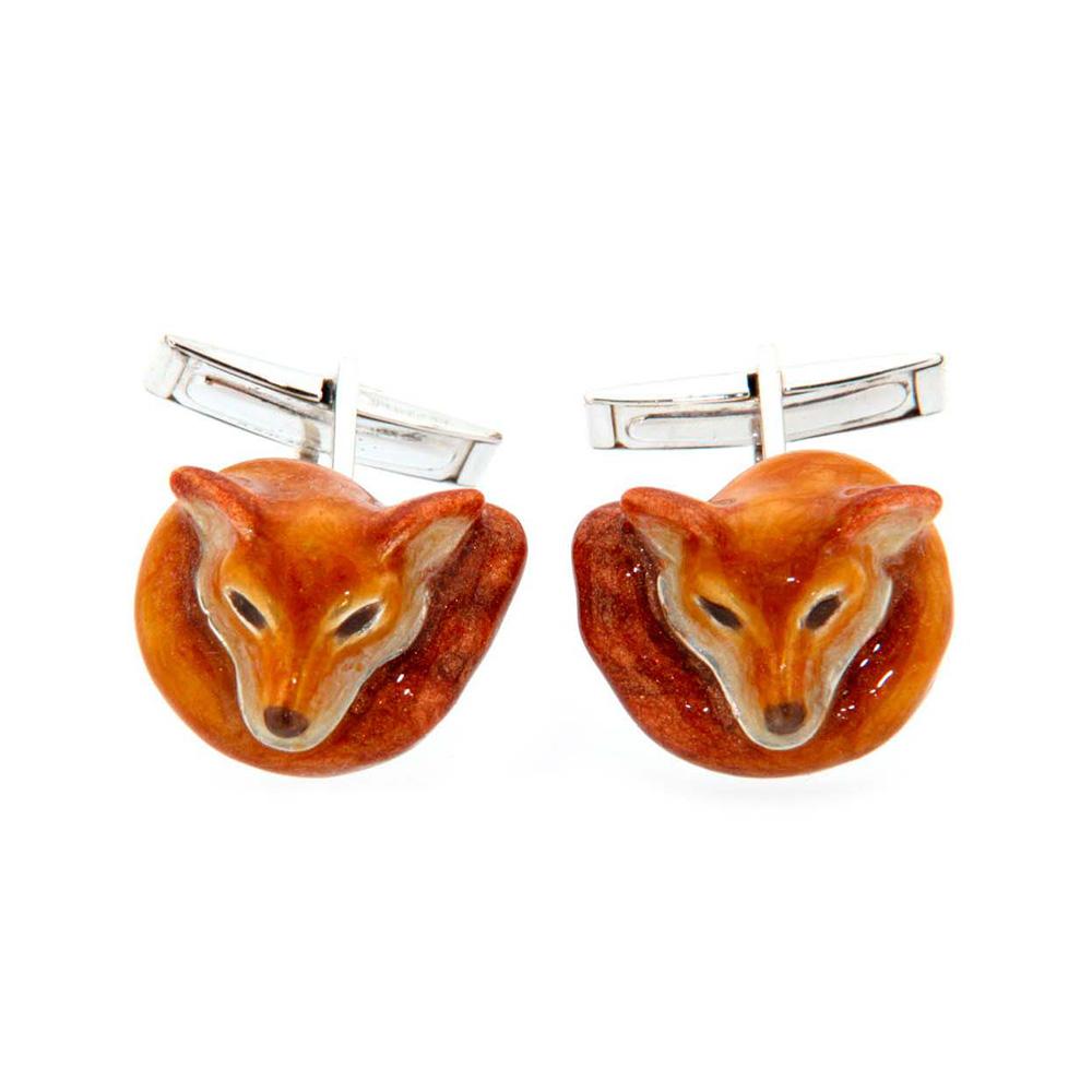 Fox cufflinks 925 silver - Italian craftsmanship - SATURNO