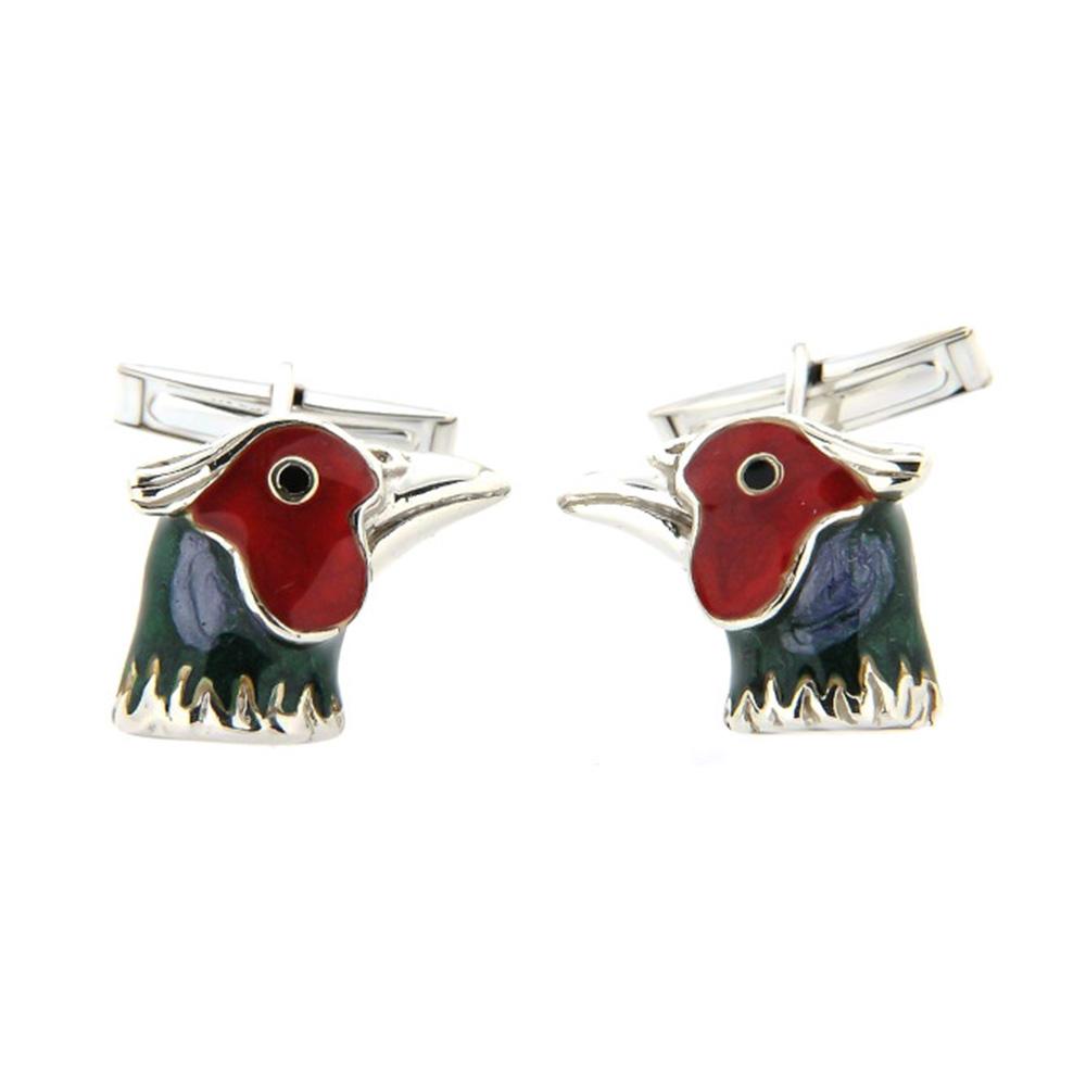 Pheasant cufflinks in 925 silver - handmade - SATURNO